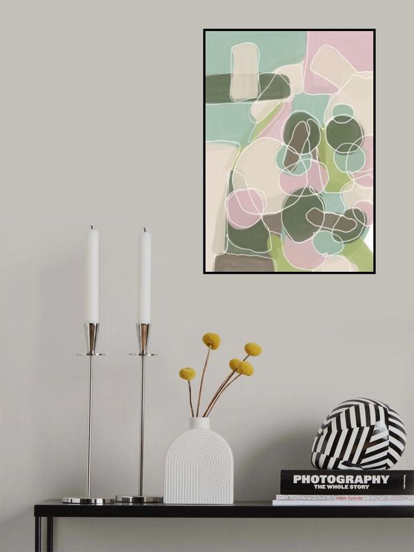 Abstract Green and Pink