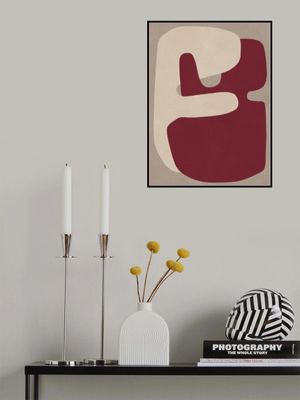 Red geometric shapes