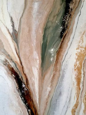 Flowing Patterns In Earth Tones And Green Hues