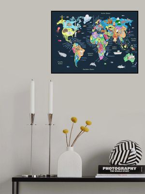Educational Illustrated Map of the World for Kids