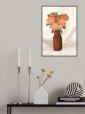 Vase of Flowers in Peach