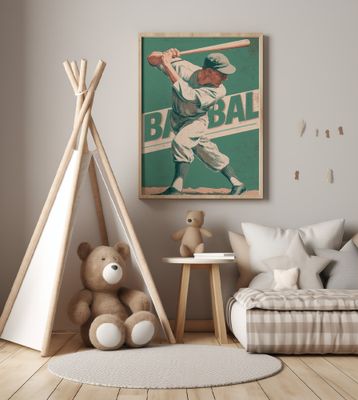 Baseball Player Green