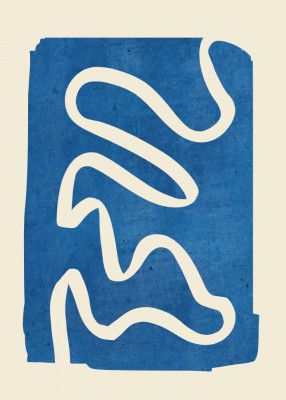 Geometric Abstract Minimal Blue