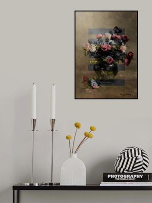 Bouquet of Vintage Oil Painting Flowers, Collage