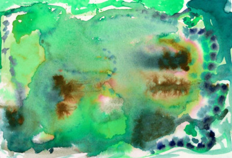 Watercolour Pattern Abstract Green
