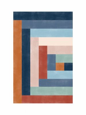 Geometric Maze Of Colorful Rectangles