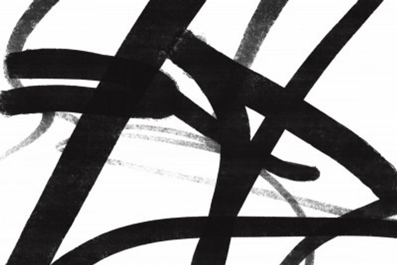 Bold Black Brushstrokes