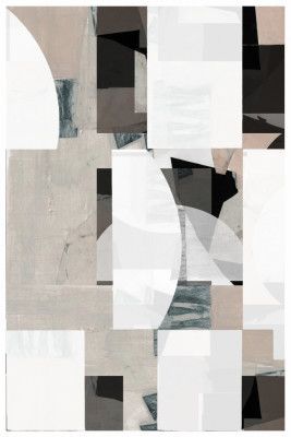 Abstract Mocha Black White Composition No. 1