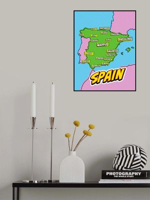 Spain Pop Art Map