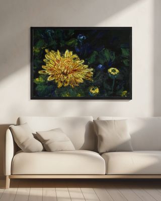 chrysanthemum oil on canvas