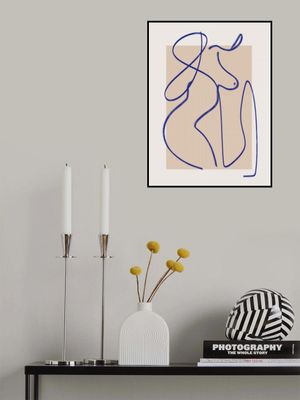 Abstract Blue Line Art 2