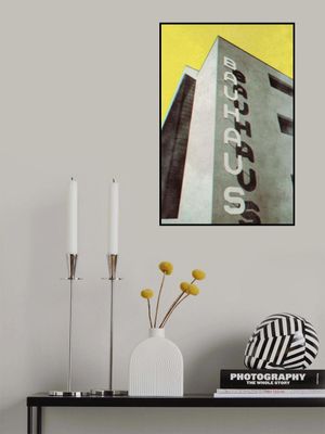 Bauhaus Dessau architecture in vintage magazine style