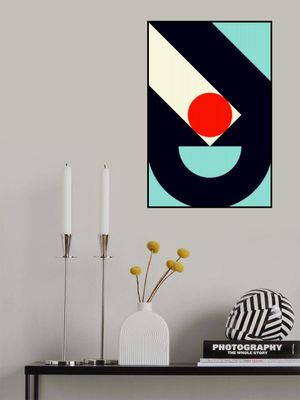 Geometric Shapes with a Bold Red Circle