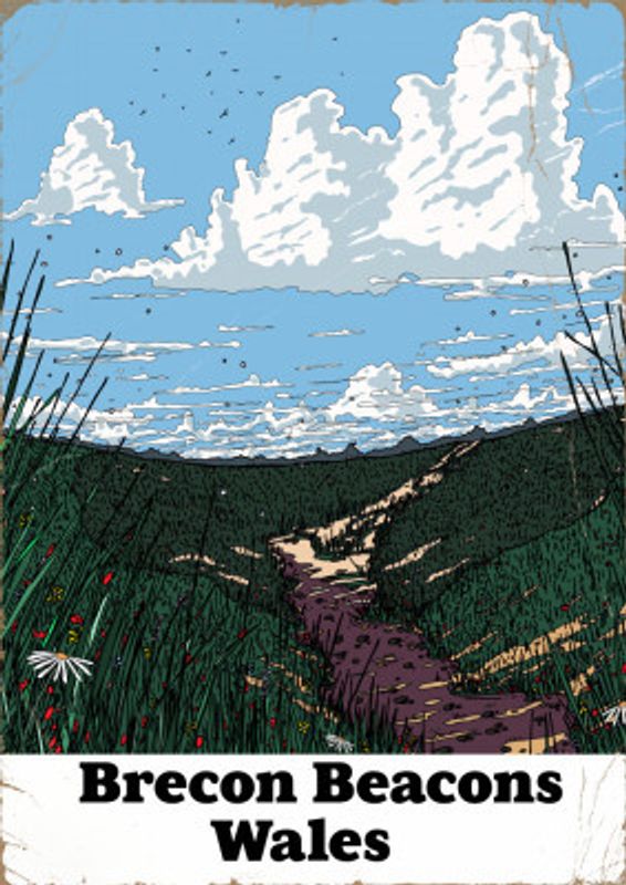 Brecon Beacons Wales Vintage Travel