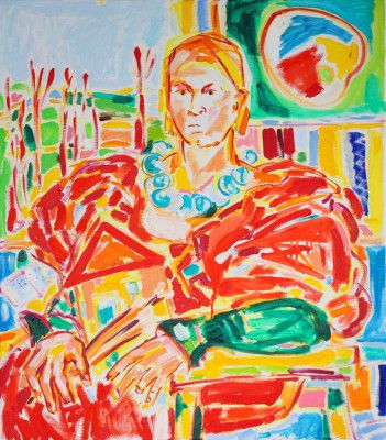 Self Portrait After Bronzino, Tamara Jare, oil on canvas, 2024