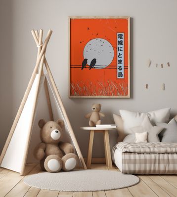 Birds Perched on a Wire