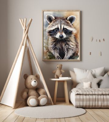 Racoon Aquarell
