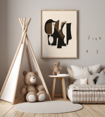 Black and White and Brown Relief 3