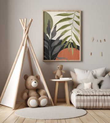 Abstract Art Tropical Leaves 92