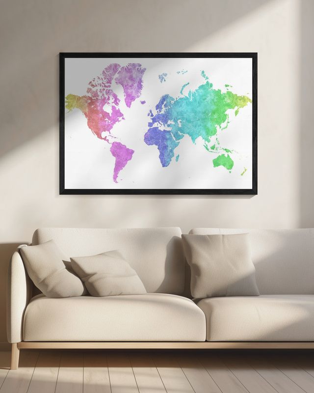 Jude watercolor world map