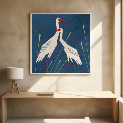 Bird Series   Geometry Crane