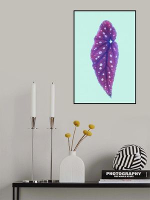 Vibrant Purple Leaf With Polka Dots
