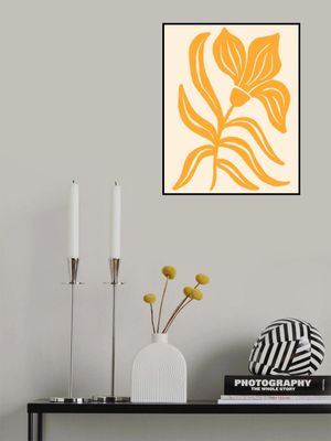 Abstract Yellow Stylized Tulip