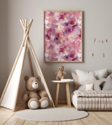 Smoky Marble Watercolor Pink