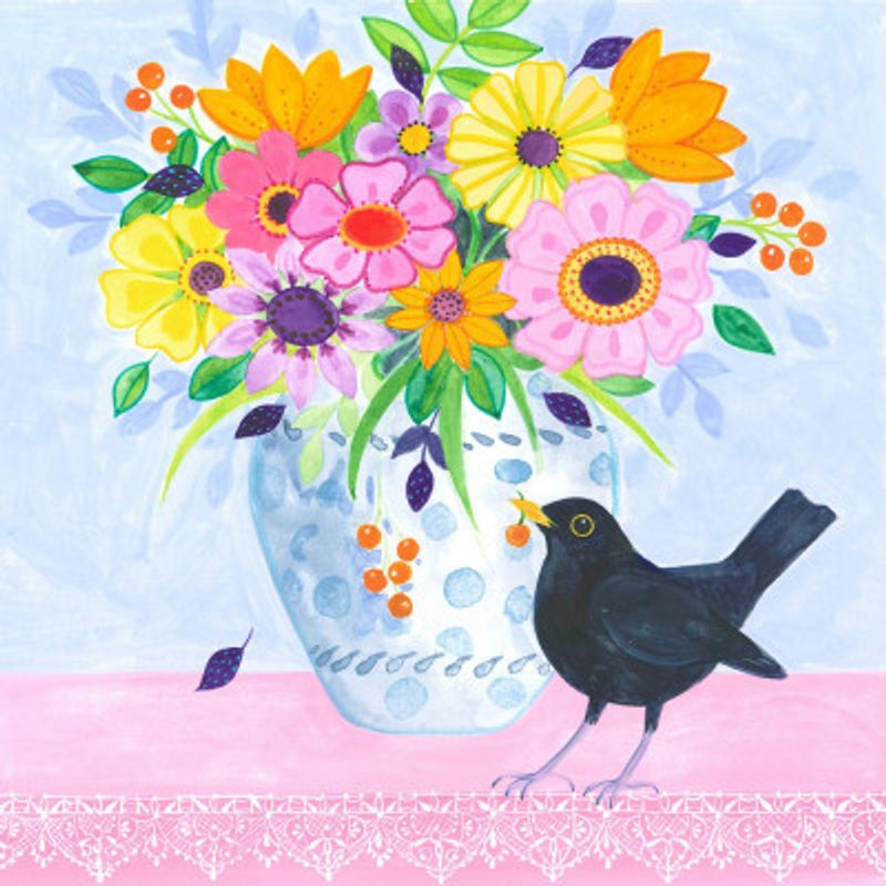 Blackbird and Bouquet