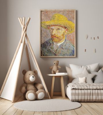Self Portrait With Straw Hat