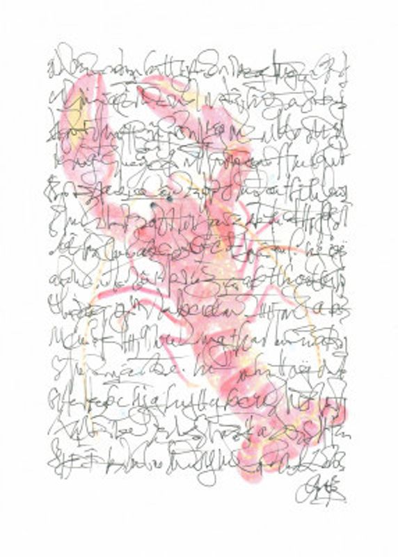Asemic writing Lobster Thoughts