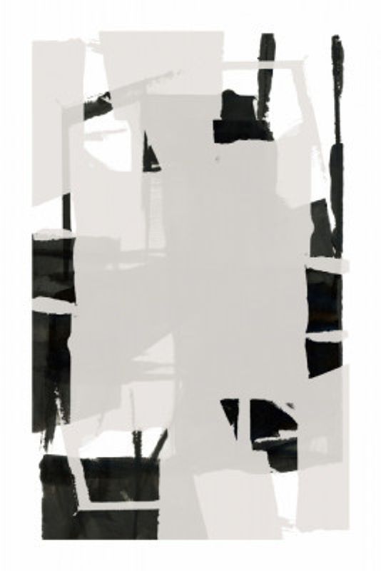 Black and White Abstract Composition No.6