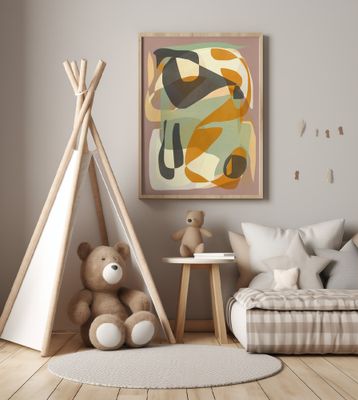 Luminous Ochre Abstract Infinity