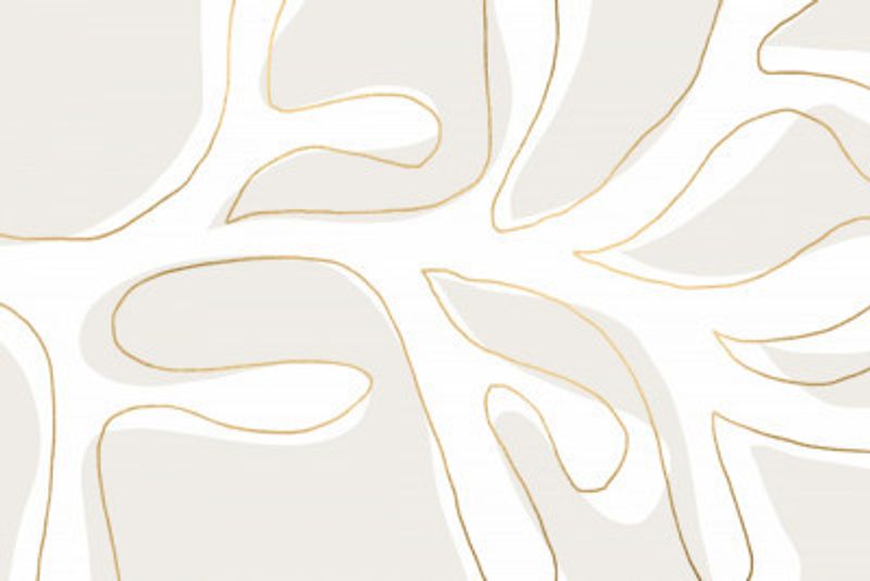 Abstract Twig White and Gold