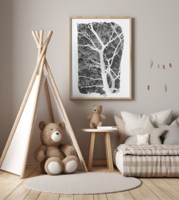 Black Tree Foliage Silhouette