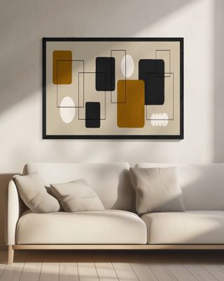 Geometric Modern Art With  Earthy Tones