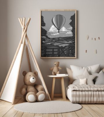 Black and White Balloon