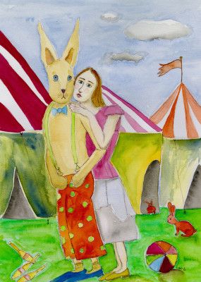 Circus Performers with Rabbits