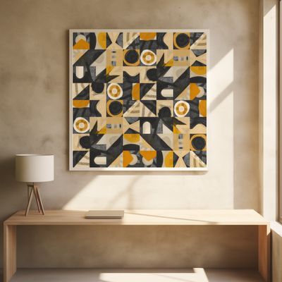 Mid Century Grid Pattern Eight