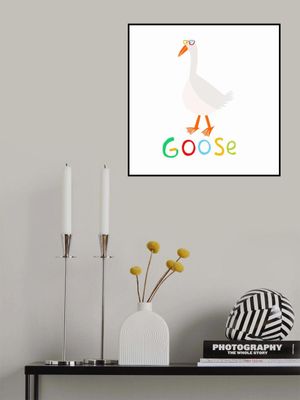 Happy Goose Wearing Colorful Glasses by Artist Carla Daly