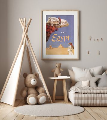 Egypt. Fly Twa (1960) Vintage Poster By David Klein