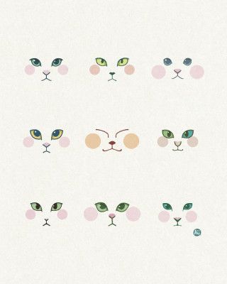 Cat Expressions Grid