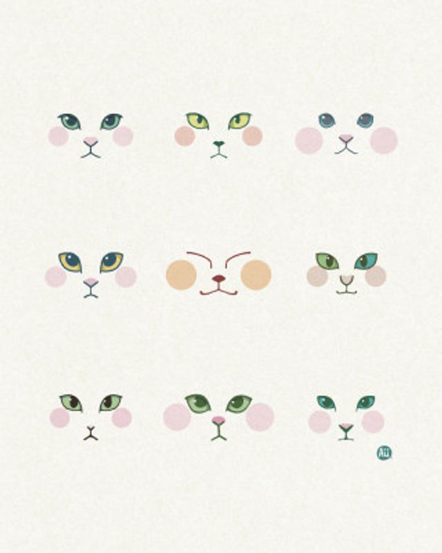 Cat Expressions Grid