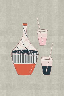 Mid Century Kitchen Lemonade Rust