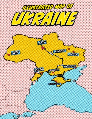 Ukraine Pop Art Map