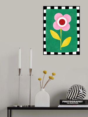 Pink Flower with Yellow Leaves