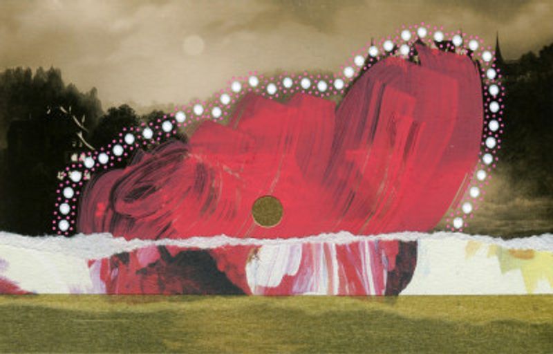 Abstract Red Bloom