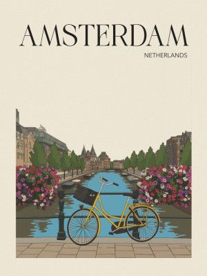 Amsterdam Travel Poster