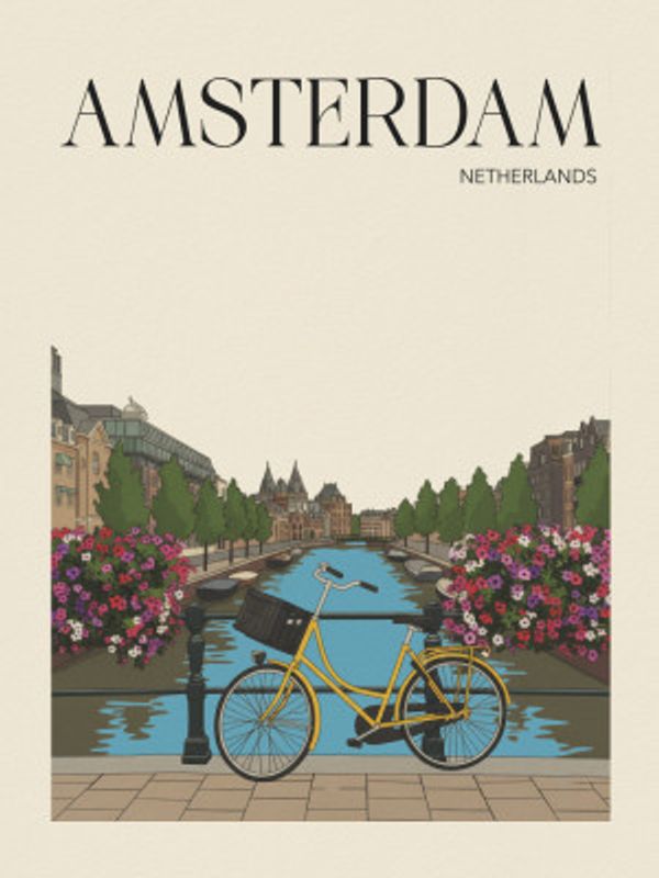 Amsterdam Travel Poster
