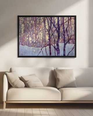Winter Landscape with Birch Trees and Snow